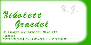 nikolett graedel business card